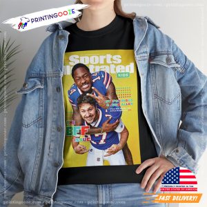 Josh Allen Stefon Diggs Buffalo Bills NFL Poster Illustrated Tee 3