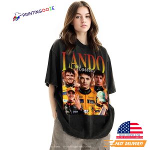 Lando Norris 90s retro design F1 Fan Comfort Colors Shirt 3