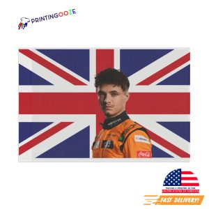 Lando Norris F1 British Racer Flag 3