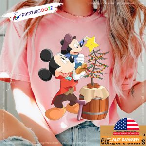 Mickey Mouse with Christmas Tree Mikey's Christmas Carol Comfort Color Shirt