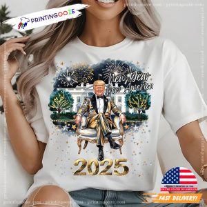 New Year Party Celebration Funny Trump 2025 T Shirt 2