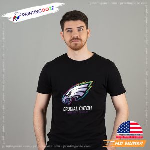 Philadelphia Eagles 2024 NFL Crucial Catch Intercept Cancer Tshirt 2