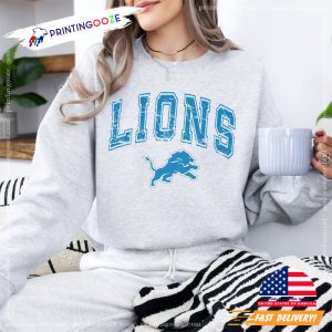 Retro Detroit Lions Football T shirt 1