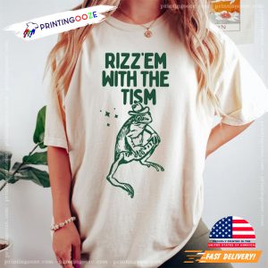 Rizz Em With The Tism Funny Frog Meme Shirt