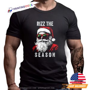 Rizz The Season Funny Santa Claus Christmas Shirt 1