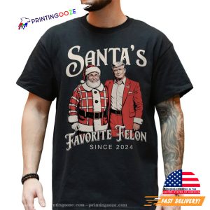 Santa's Favorite Felon Christmas T Shirt