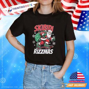 Skibidi Rizzmas Skibidi Christmas Funny T shirt