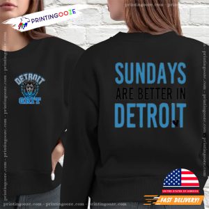 Sundays Are better In Detroit 2 Sided T-shirt