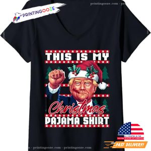 This Is My Christmas Pajama Donald Trump Santa T Shirt 2