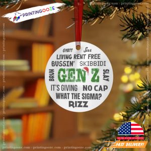 Trendy Gen Z 2024 Christmas Ornament