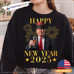 Trump Happy New Year 2025 Shirt 1