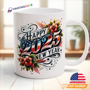 Usa Flag Happy New Year 2025 Mug