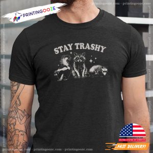 Vintage Stay Trashy Skunk Opossum Racoon T Shirt 1