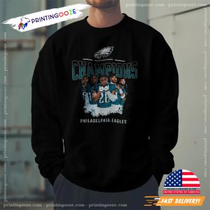 2024 Champions Philadelphia Eagles Football T shirt 3