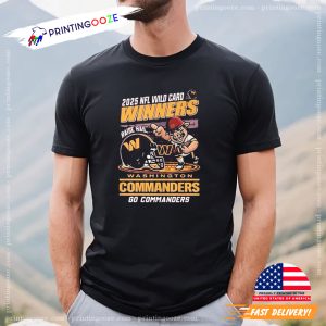 2025 NFL Wild Card Winners Go Commanders Tee 3