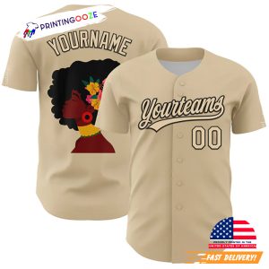 Custom City Cream Black Black History Month Baseball Jersey