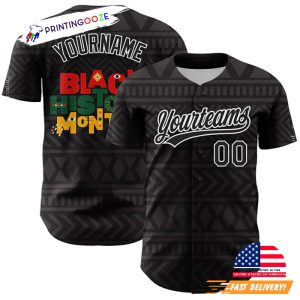 Custom black history facts Baseball Jersey 2