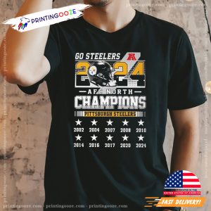 Go Steelers Celebrating AFC North Champions 2024 T shirt 1