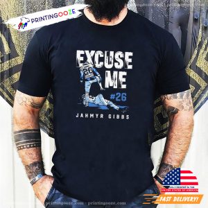 Jahmyr Gibbs Detroit Lions NFL Excuse Me T shirt 3