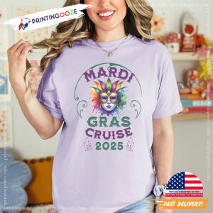 Mardi Gras Cruise 2025 Comfort Colors Shirt 2