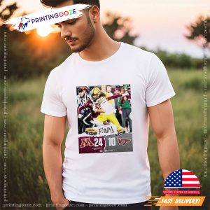 Minnesota Golden Gophers Win Virginia Tech Hokies 24 – 10 Score Duke’s Mayo Bowl Football t shirt