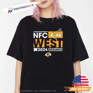 NFC Los Angeles Rams NFC West 2024 Champions T shirt 1