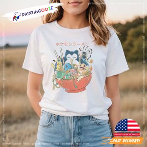 Pokebowl Ramen Anime Pokemon T shirt