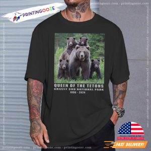 Queen Of The Tetons Grizzly National Park Graphic Tee 2