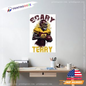 Scary Terry Mclaurin Washington Commanders Graphic Wall Art 1