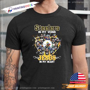 Steelers in my veins Jesus in my heart Pittsburgh Steelers Shirt 3