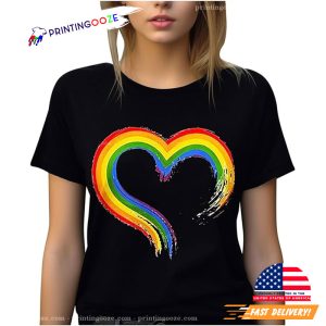 Valentine Hearts Rainbow 2025 Holiday T shirt 2