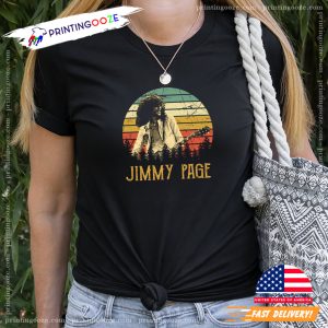 Vintage Jimmy Page On Stage Sunset Style T shirt