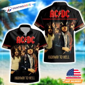 ACDC High Way To Hell Band Photo Summer 2025 Hawaiian Shirt