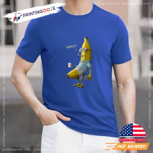 Banana Cartoon Print Graphic Crew T-shirt