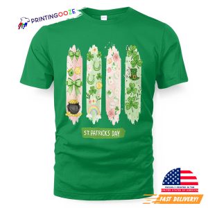 Brushstroke Lucky St. Patrick’s Day Irish Charm T-Shirt 1