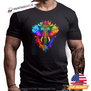 Happy Holi Festival India Colors Elephant Shirt 1