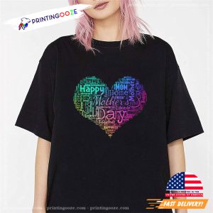 Happy Mother's Day 2025 Cute Heart Graphic T shirt 2