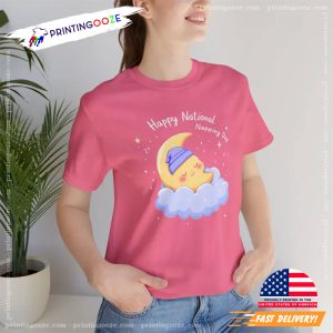 Happy National Napping Day Cozy Moon Stars Comfort Color Tee 2