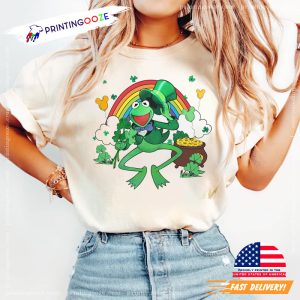 Kermit The Frog With Shamrock Irish Rainbow Shirt 2