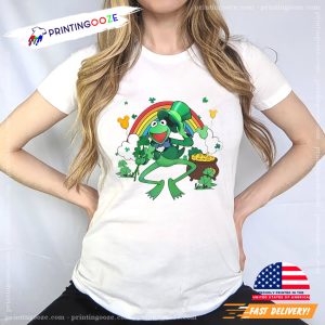 Kermit The Frog With Shamrock Irish Rainbow St Patrick’s Day Shirt 1