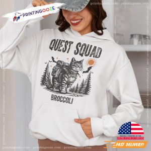 Quest Fantasy Squad Broccoli Cat T shirt 1