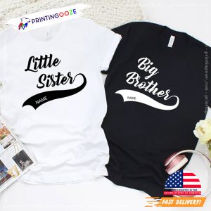 Custom Little Sister Big Brother sibling day Shirt 1