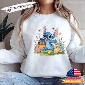 Cute Stitch Egg Hunt Happy Easter Shirt 2