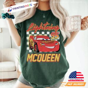 Disney Pixar Cars McQueen Checkered T-shirt 1