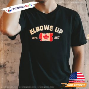 Elbows up est 1867 Canada flag Shirt 1