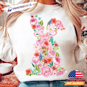 Floral Easter Bunny Coquette Shirt 3