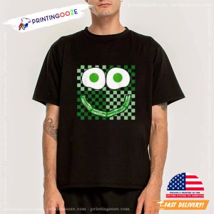 Green Smile Face Eggs And Bacon Ham Breakfast St Patrick's T Shirt