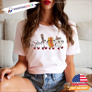 Hand Drawn Baseball, Baseball Cartoon Shirt