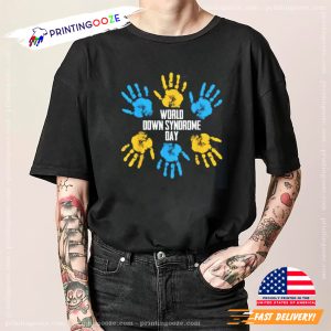 Hands Print World Down Syndrome Day Shirt 1