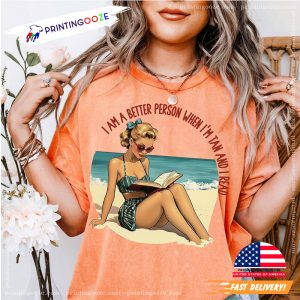 I Am Better Person When I'm Tan And I Read Comfort Colors Shirt 1